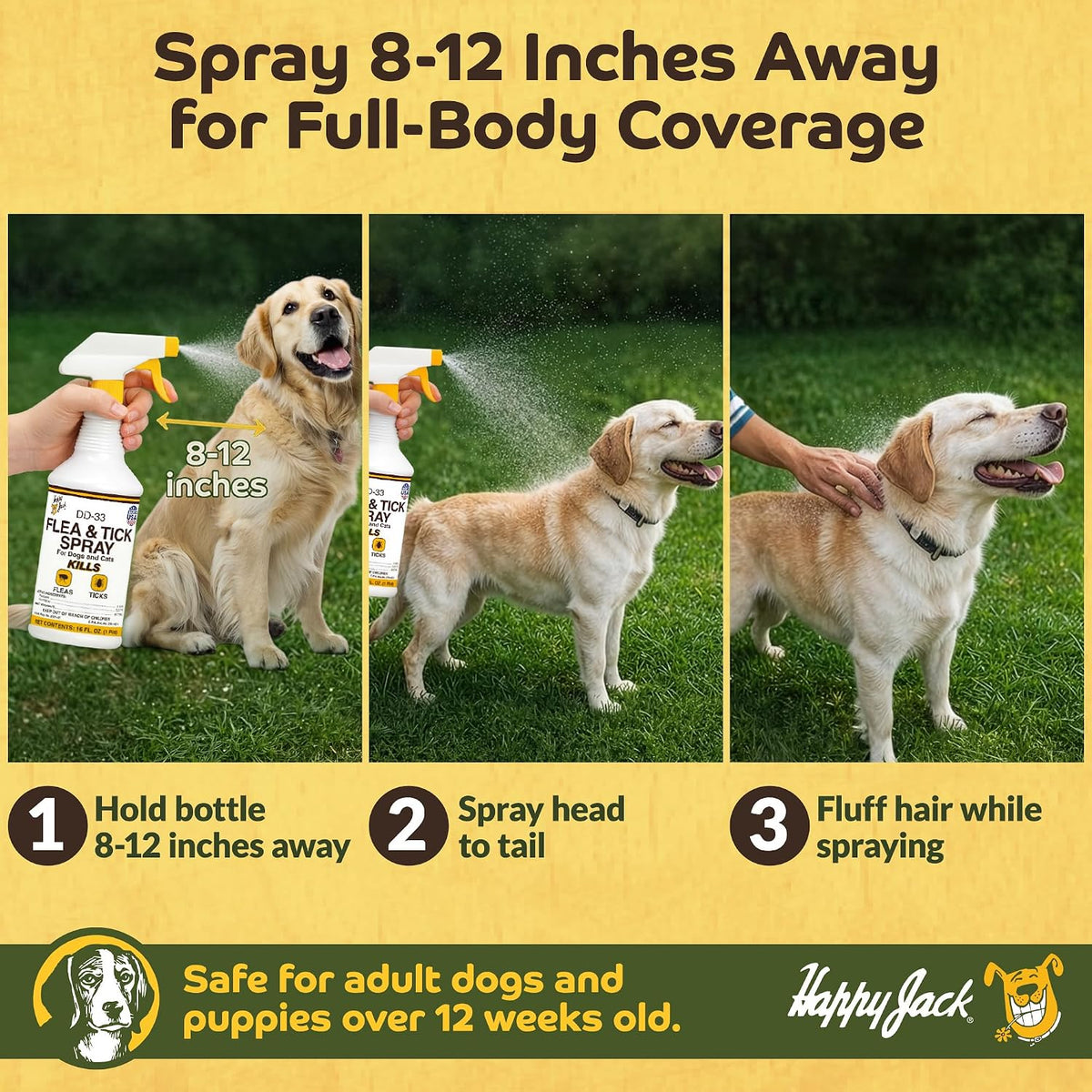 DD-33 Flea & Tick Spray for Dog & Cat, 16 oz