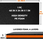 Tool Box Foam Organizer 48x24x1 inch 1PC, Kaizen Sheets for Pro Tool Control, Custom Tool Shadow Inserts for Cases &