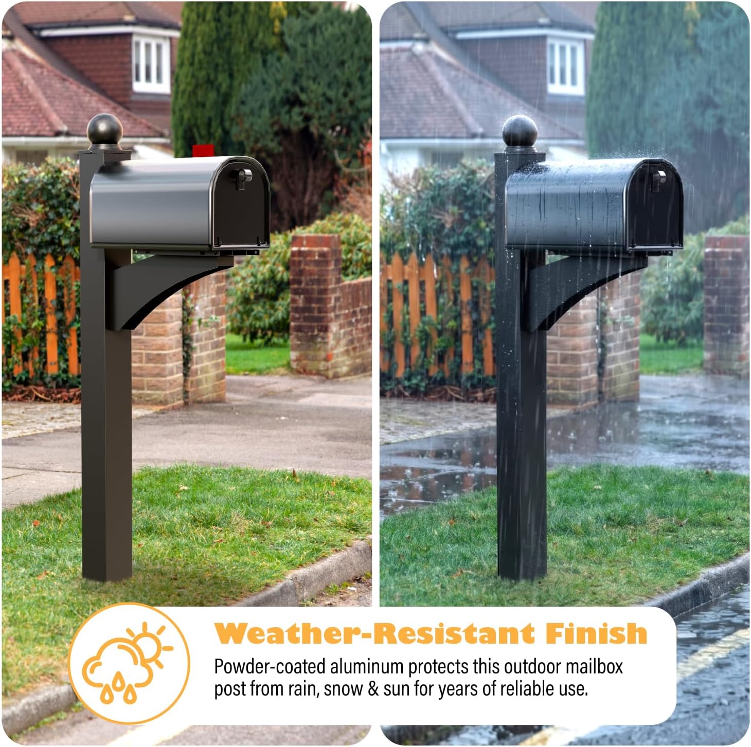 56" Mailbox Post Heavy Duty Decorative Flower Box Mount | Heavy Duty, Decorative Mount, Flower Box