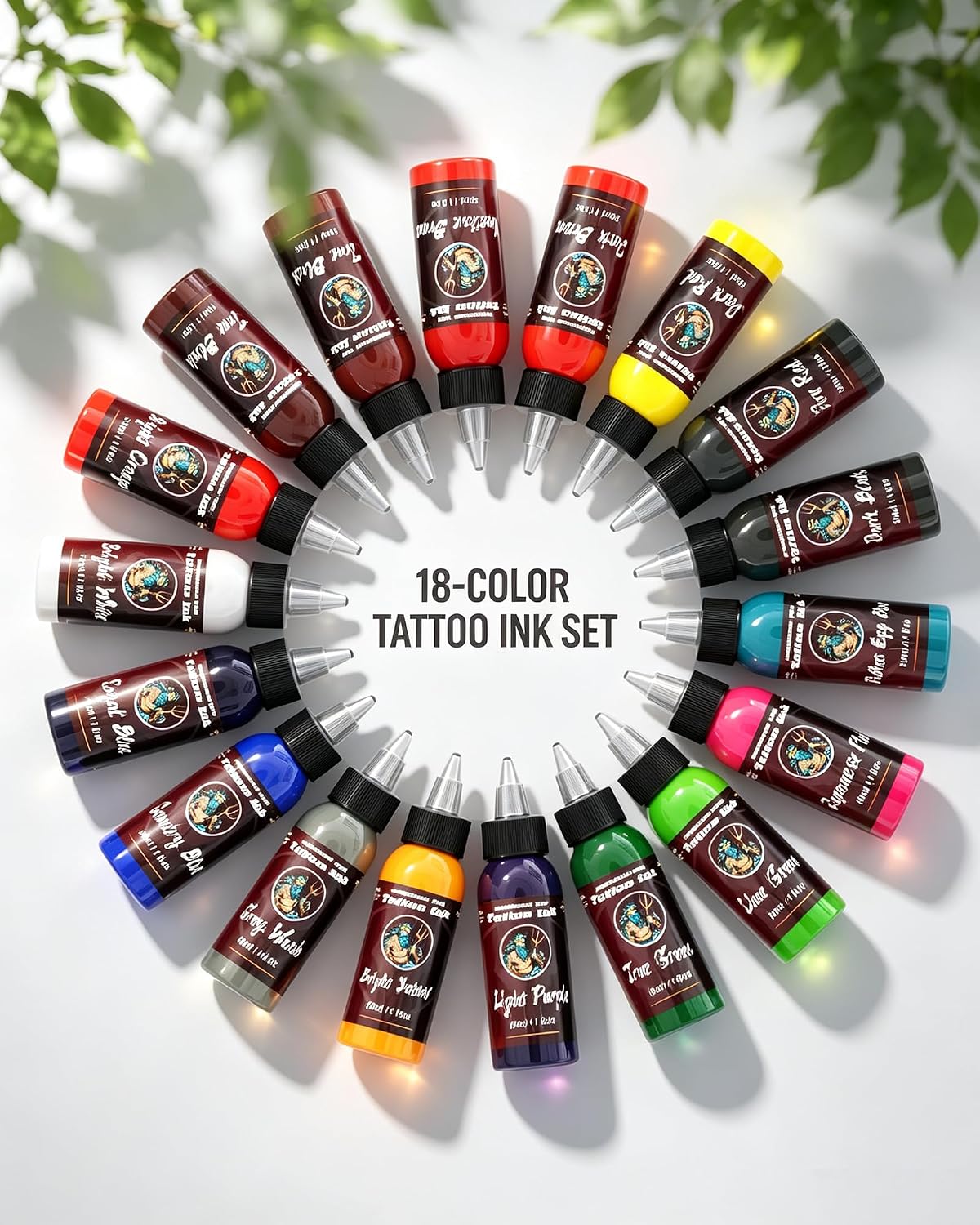 Tattoo Ink Set 18 Colors, 1 Fl Oz Vegan Professional