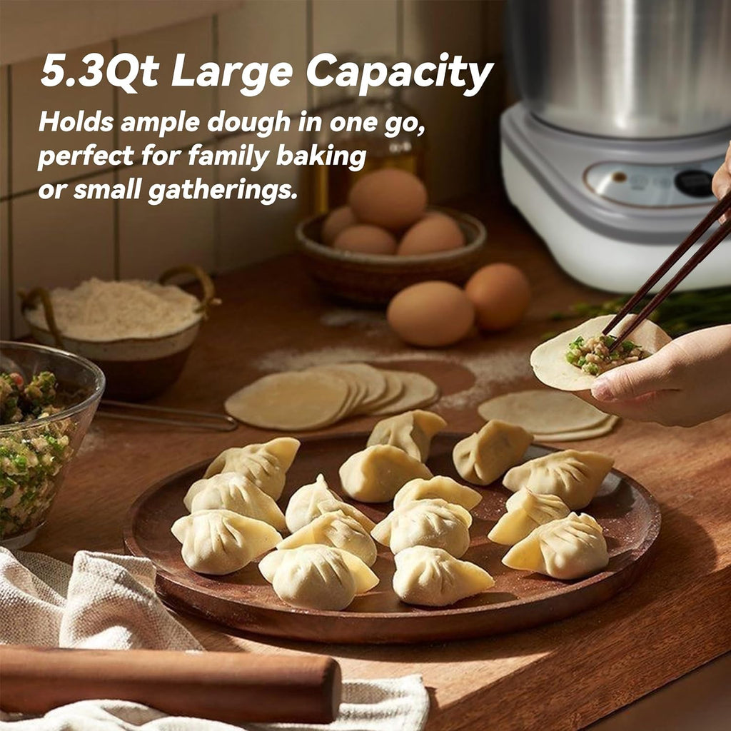 Dough Mixer with Fermentation Function, 5.3Qt Large Capacity Dough Maker for Bread, Pizza & Sourdough, Electric Dough