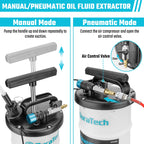 DURATECH 6.5L Oil Extractor Pump, Pneumatic Manual Fluid Extractor