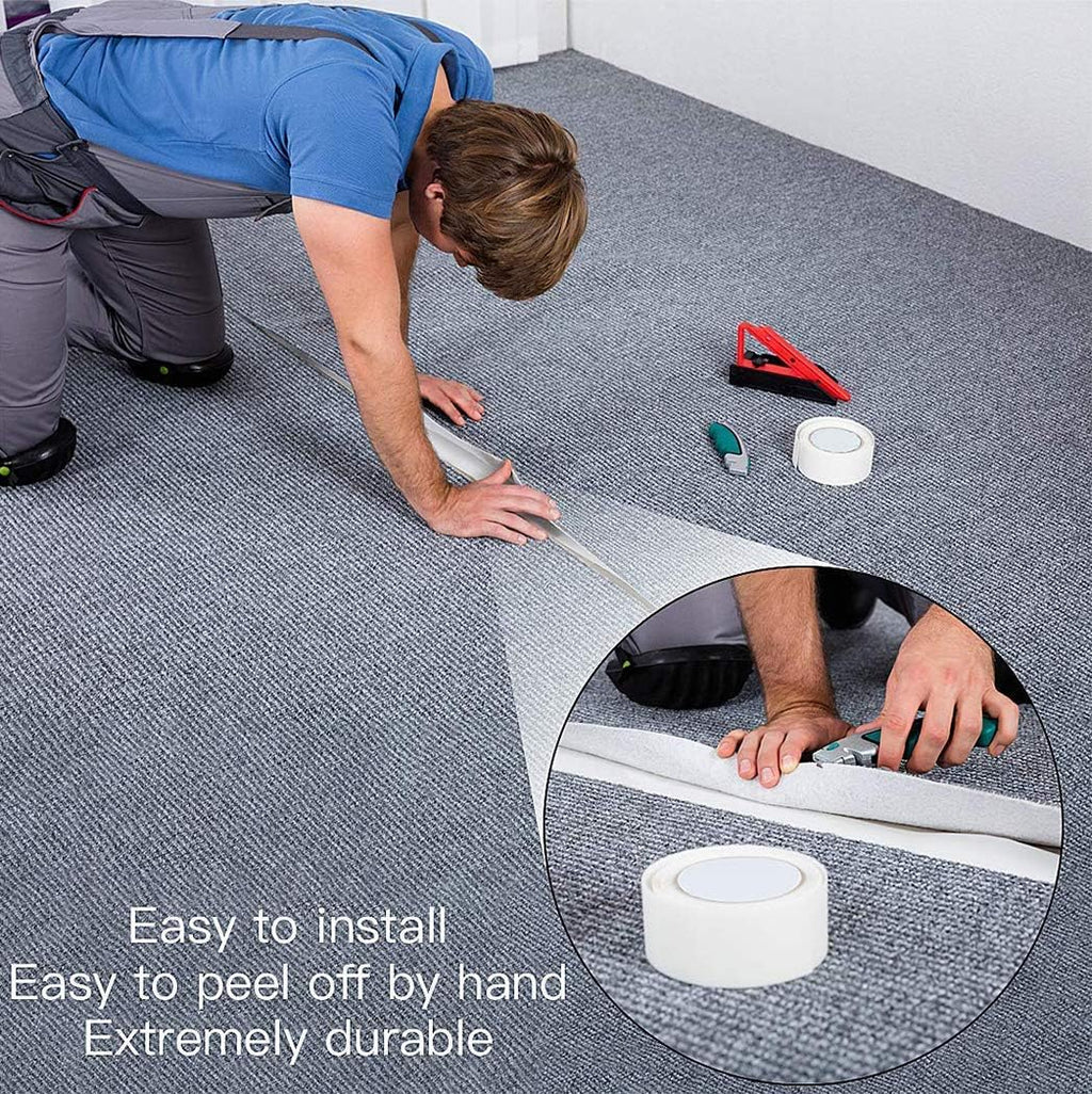 APT Double Sided Carpet Tape, Residue-Free, for Area Rugs, Rug Grippers for Hardwood Floors, Wood Safe Two Faced Rug