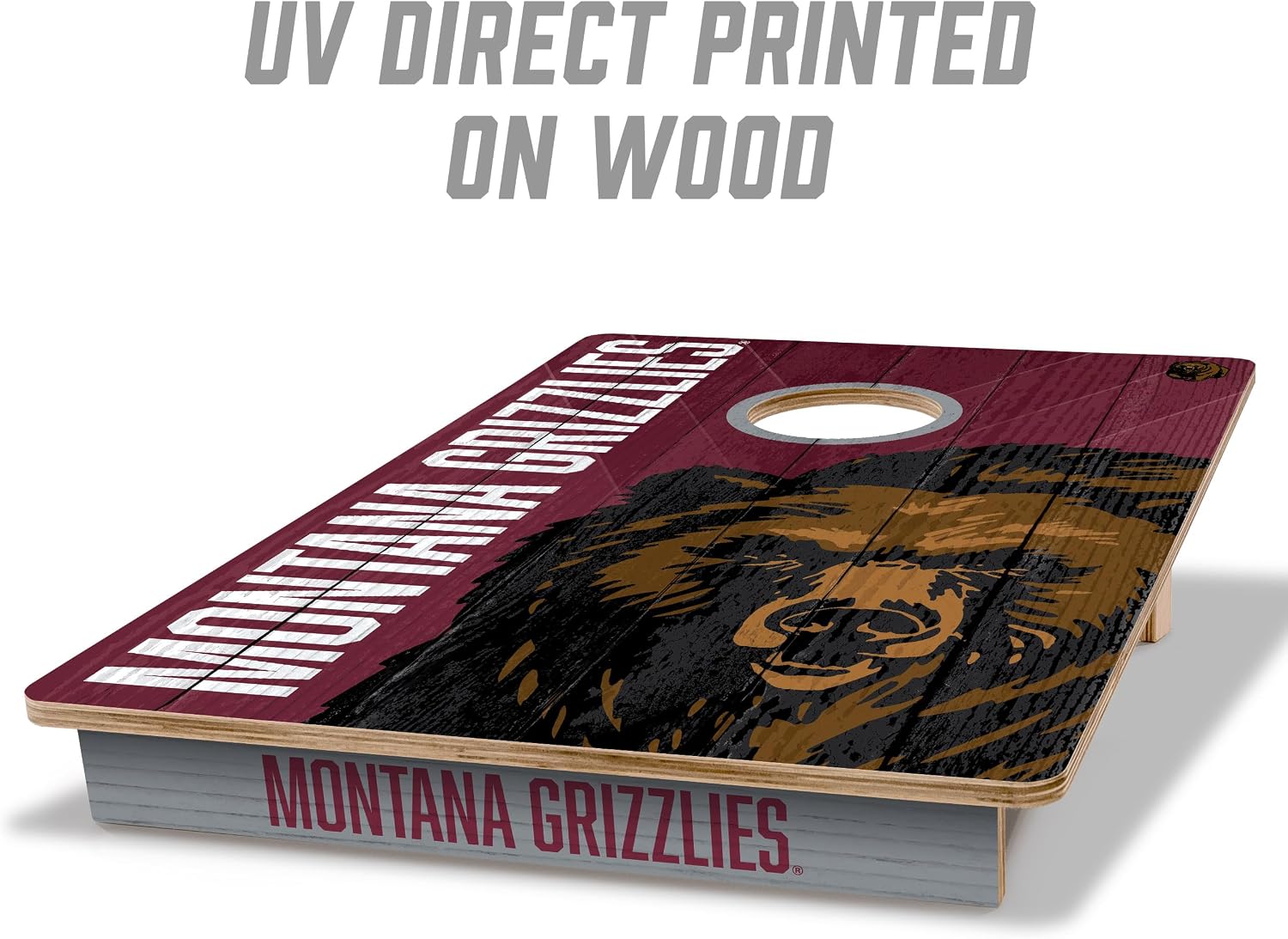 NCAA 2’ x 3’ Wood Cornhole Game with Logo Bags