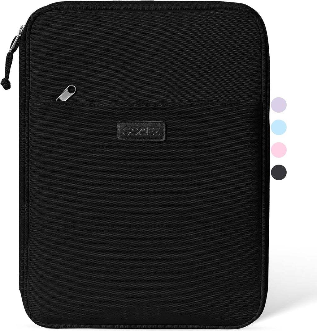 Zipper Binder Bag, 1 Inch Binders 3 Ring O-Ring, 5-Tab Divider Folder | Expanding File Folder, 500-Sheet Capacity
