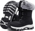 Winter Snow boots for Kids Girls Boys Water-Resistant Outdoor Warm Anti-Slip Mid Calf Faux Fur Lining Insulated Shoes