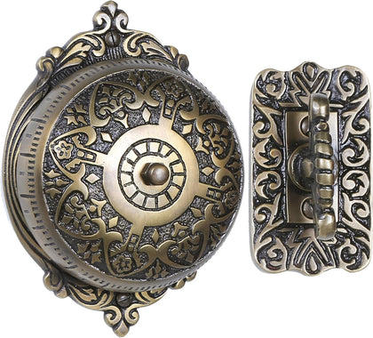 Solid Brass Mechanical Twist Doorbell Chime, Antique Brass | Solid Brass Construction, Mechanical Hand Turn Chime