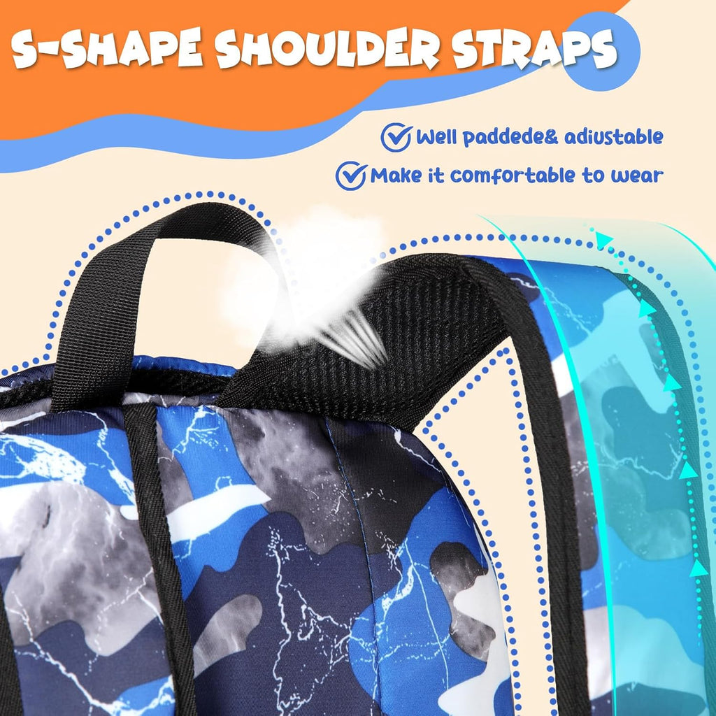 Kids Backpack for Boys Elementary Book Bags Primary Middle School Bookbags for Childs Water Resistant Back to School