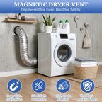 DVC‑180 Magnetic Dryer Vent Kit,4‑Inch Quick‑Connect,5FT Hose & Clamps