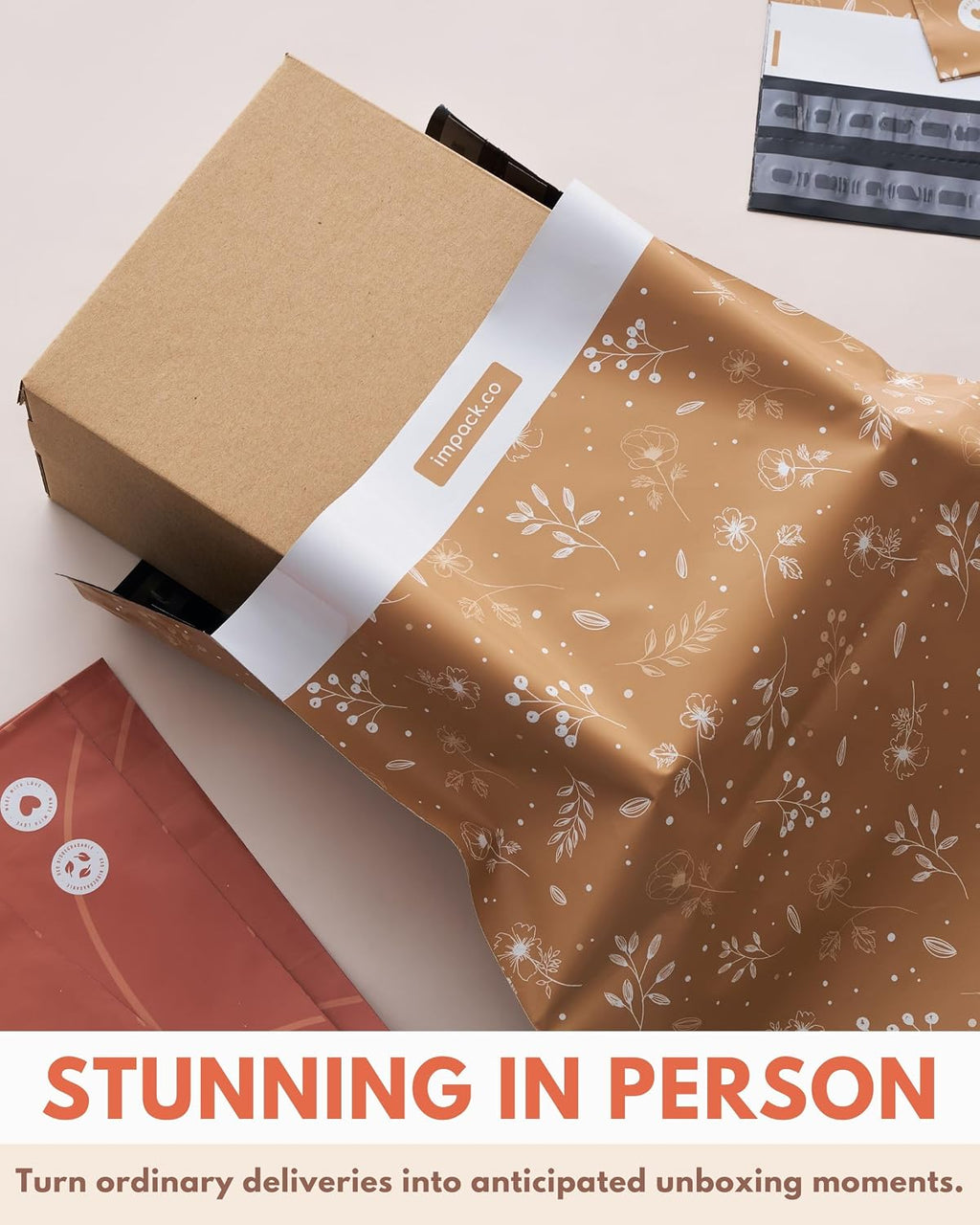 Poly Mailers - Biodegradable Shipping Bags for Accessories - Impack Self-Seal Waterproof Thick Mailing Envelope for