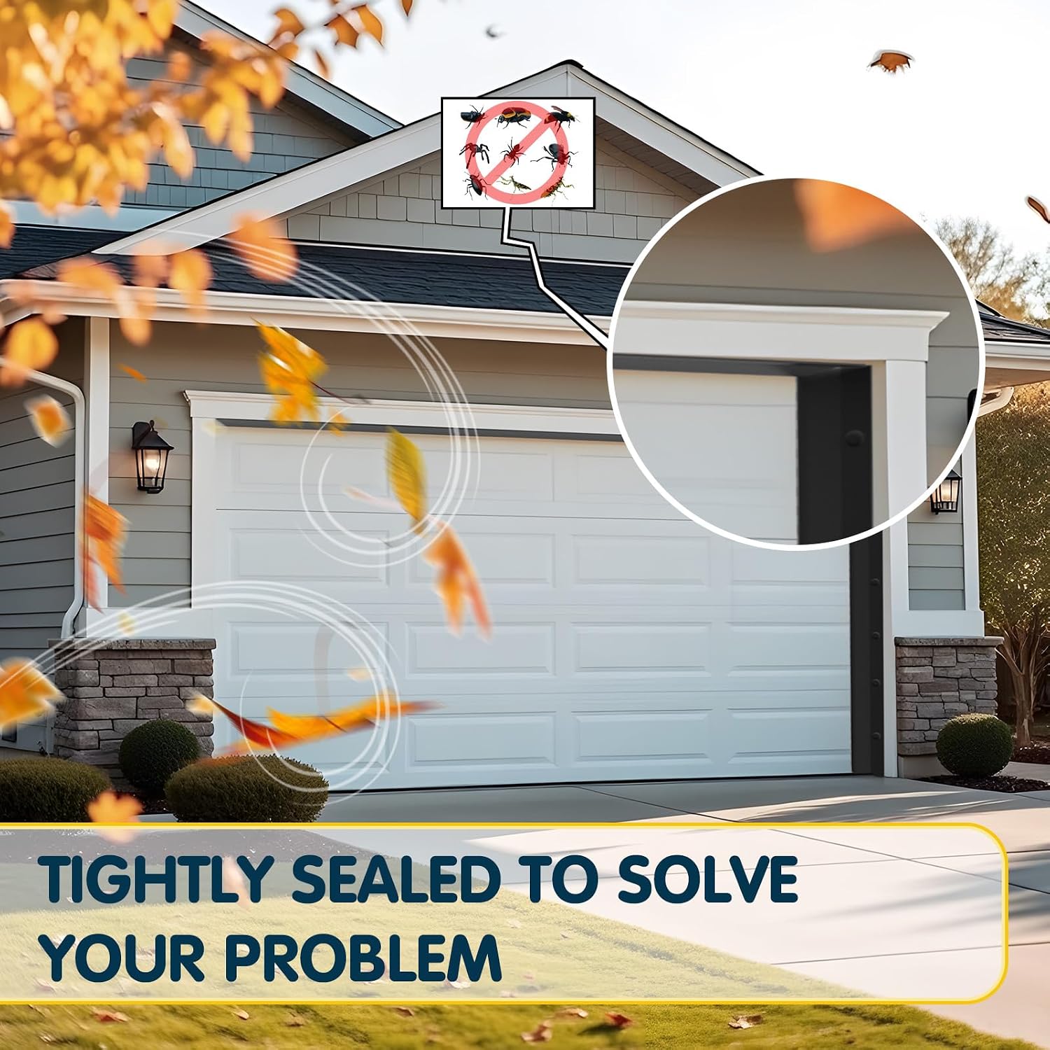 Garage Door Seal Top and Sides - 36 FT TPE Weather Stripping Garage Door Seal Replacement Weatherproofing Universal
