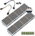 MAX7219 Dot Matrix Module 32x8 4 in 1 LED Display Modules for Arduino Raspberry Pi Microcontroller with 5Pin Wires Green (Pack of 2)