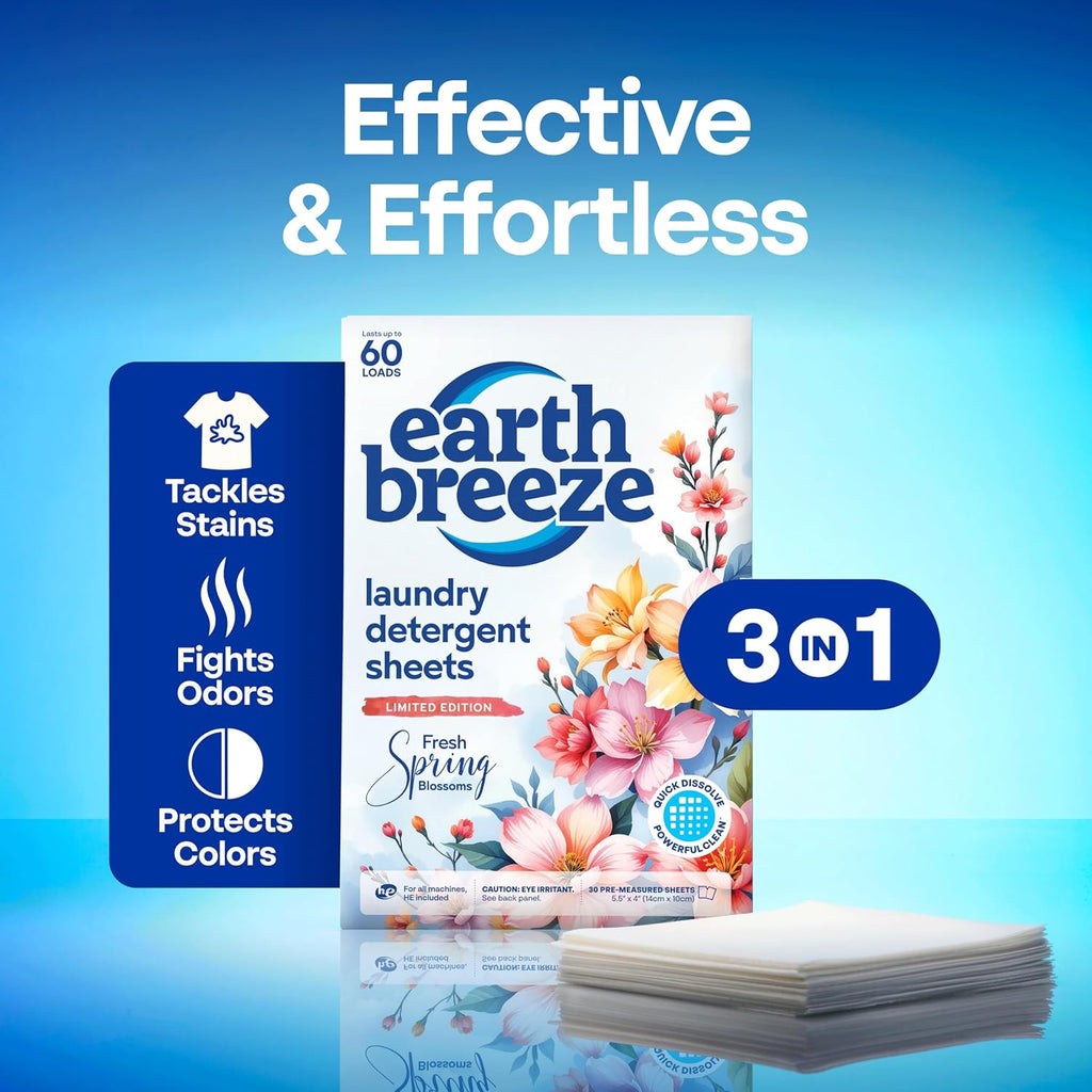 Laundry Detergent Sheets Fresh Spring Blossoms 60 Loads