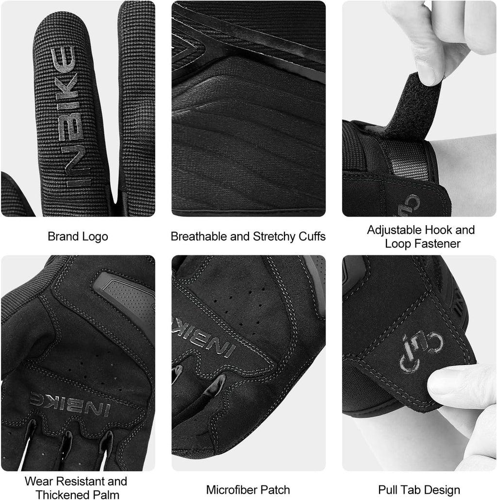 Motorcycle Gloves Breathable Mesh Touchscreen Hard Knuckles | Anti-Wear Polyester Microfiber,TPR Palm Grip,EUDE Foam
