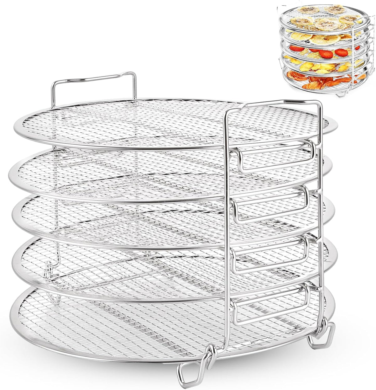 Dehydrator Rack For Ninja Foodi Accesories, Stainless Steel Stand Accesories, Dehydrator Stand With 5 Stackable