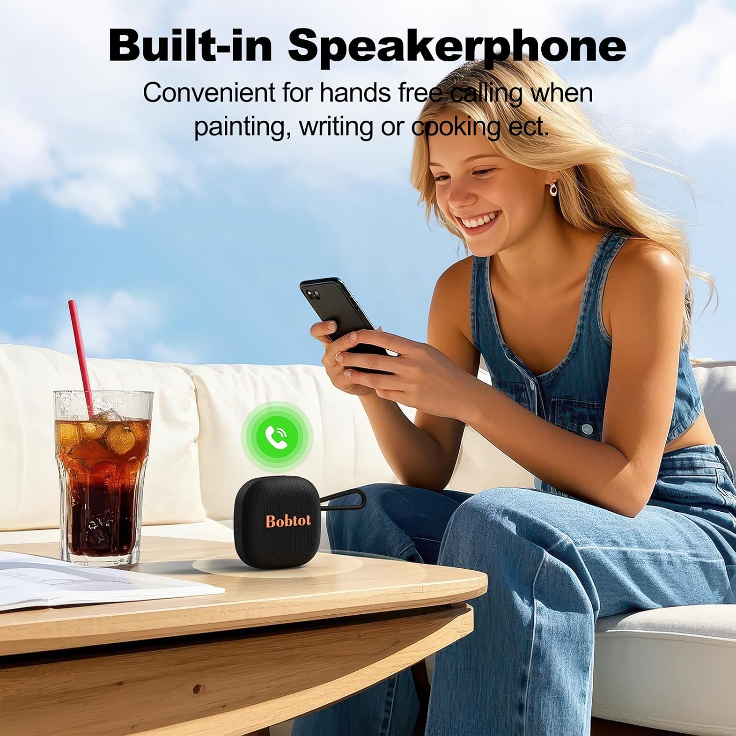 Portable Bluetooth Speakers Wireless, IPX7 Waterproof Mini Speaker with 16 Hours Playtime, Loud Stereo Sound, TWS