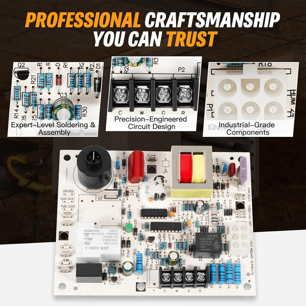60105 Ignition Control Board PCB Fit for Mr. Heater, HeatStar, Enerco MHU & HSU Series, for Natural Gas & Propane Overhead Compact Garage & Workshop Forced Air Furnaces up to 125,000 BTU