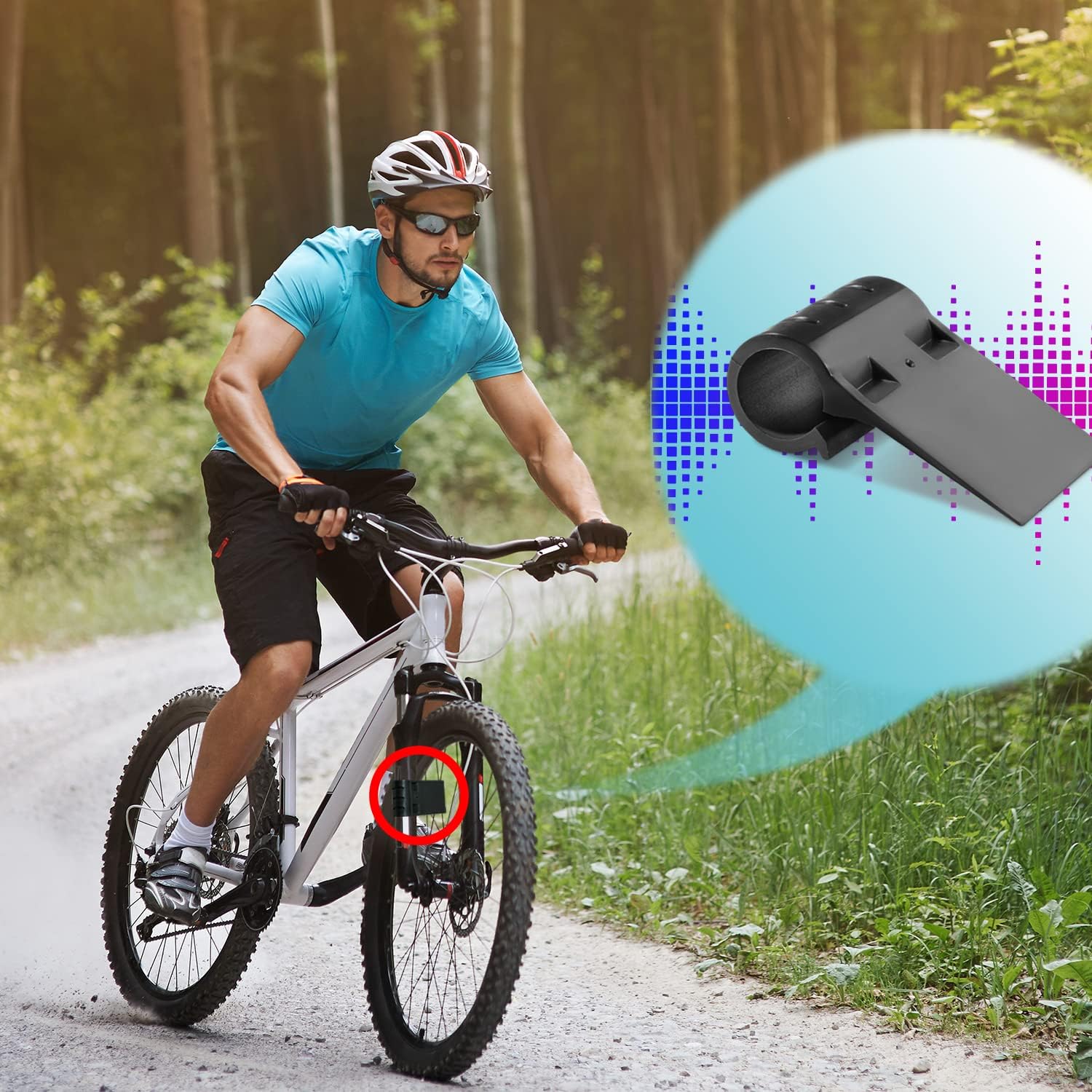 MOL Bicycle Sound Maker Exhaust System,Makes Your Bike Sound Like a Motorcycle（4pcs） (Black)