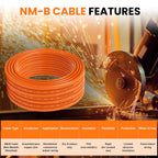 10FT 10/2 NM-B Wire with Ground 10/2 Electrical Wire 10/2 W/G Cable NMB