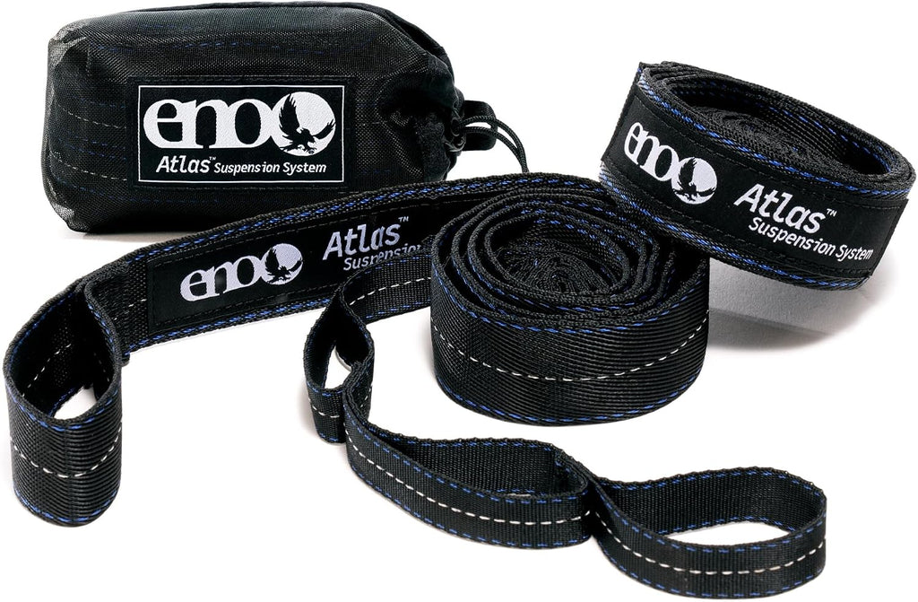 Atlas Suspension System - Tree Strap for Hammock - Accessories for Camping, Hiking, and Backpacking - Black/Royal