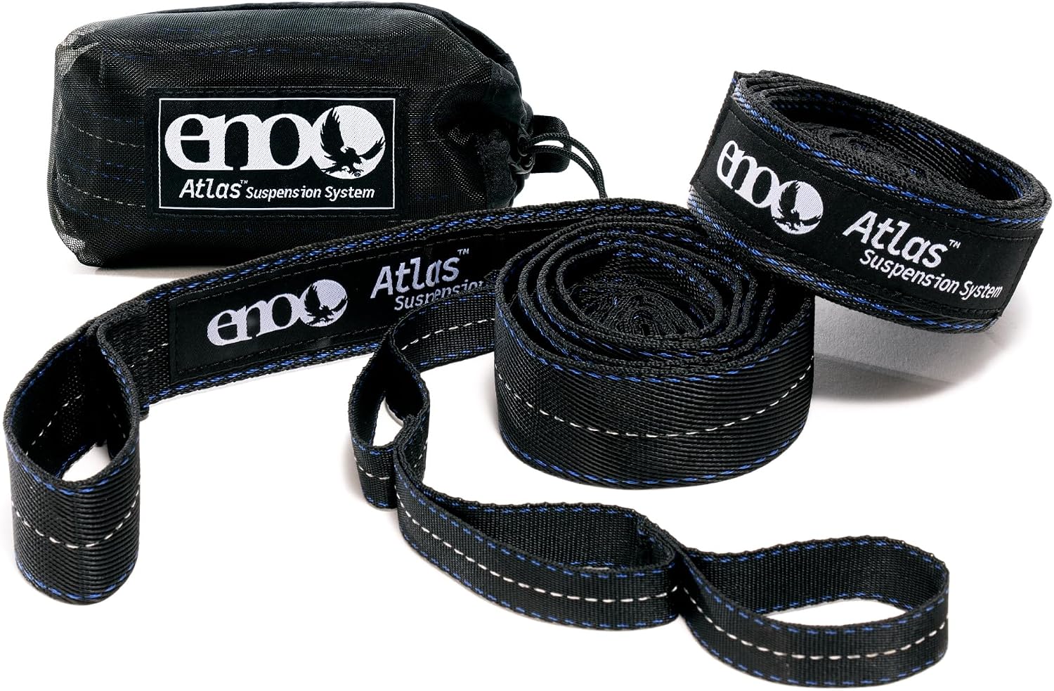 Atlas Suspension System - Tree Strap for Hammock - Accessories for Camping, Hiking, and Backpacking - Black/Royal