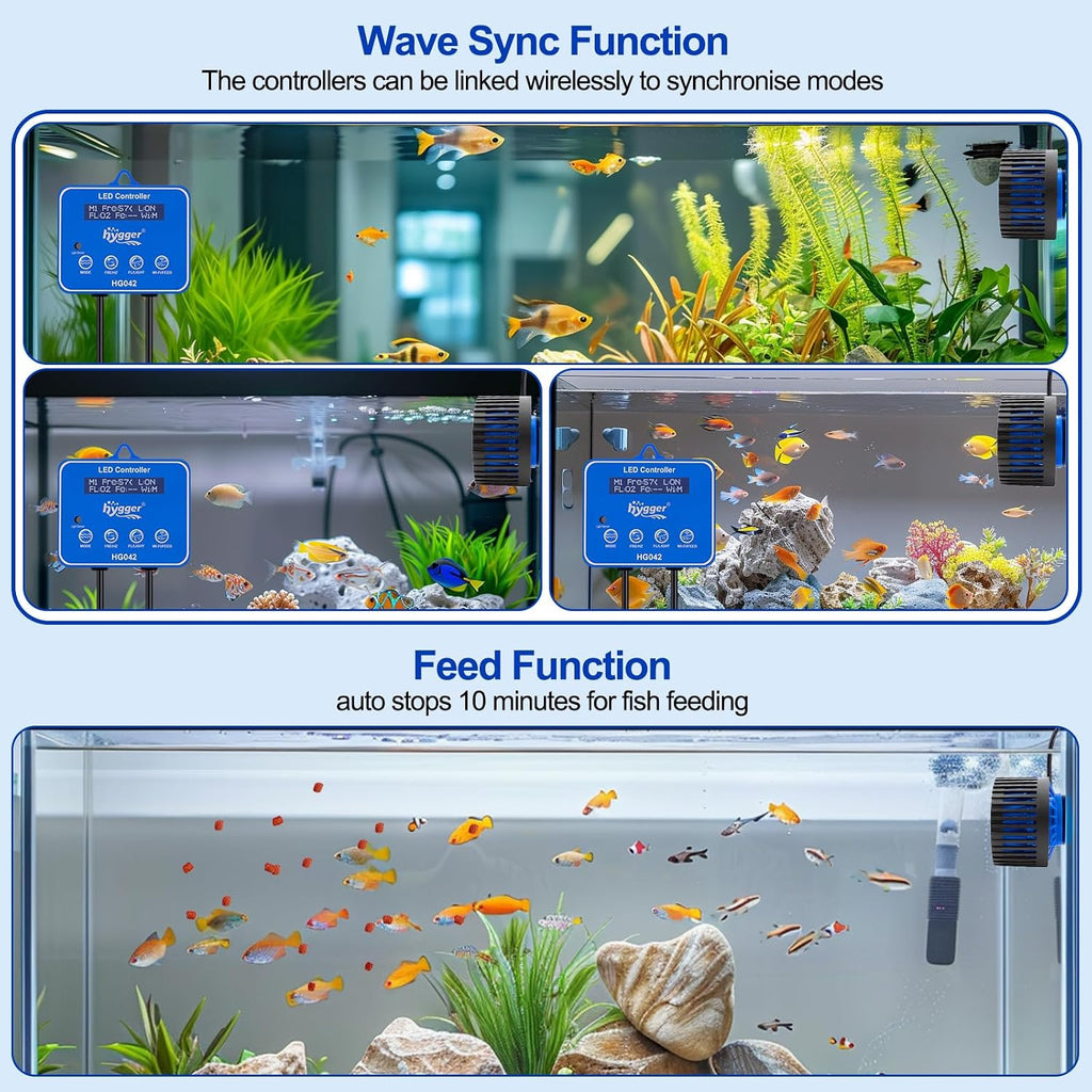 Strong Wave Maker For Aquarium Magnetic DC Powerhead Adjustable Fish Tank Circulation Pump with Guard Controller for