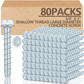 80 Pack 3/8 x 3'' Concrete Anchors and Screw Kits Galvanized