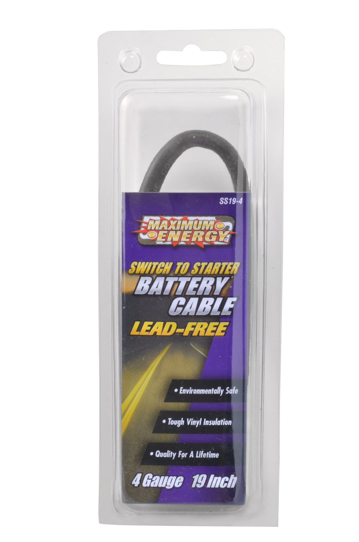 Road Power SS19-4 Switch-Starter Cable, Black, 19-Inch