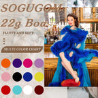 Light Blue 22G Marabou Feather Boa,2 Yards Boa for Crafting
