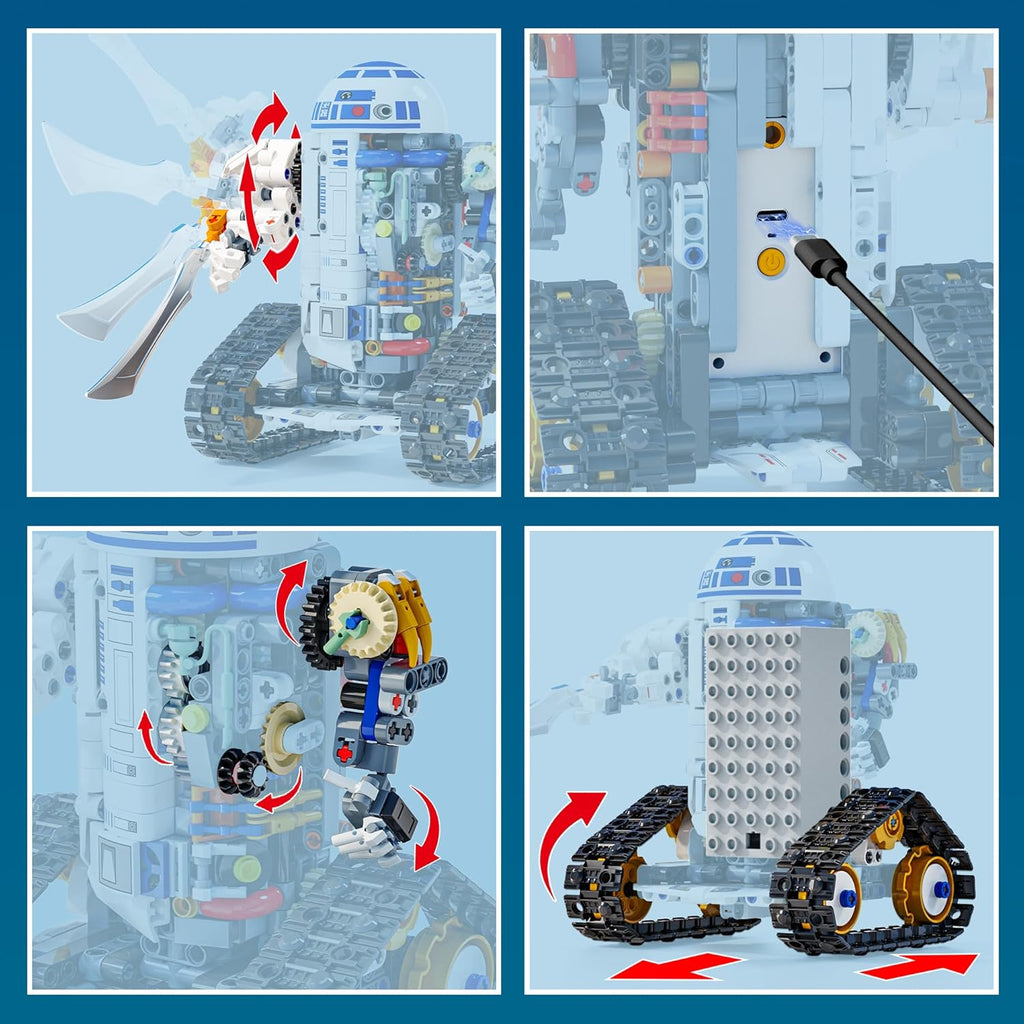 3-in-1 STEM Robot Building Kit, APP & Remote Control Robotics Kit | Build & Rebuild 3 Models with One Kit, Control