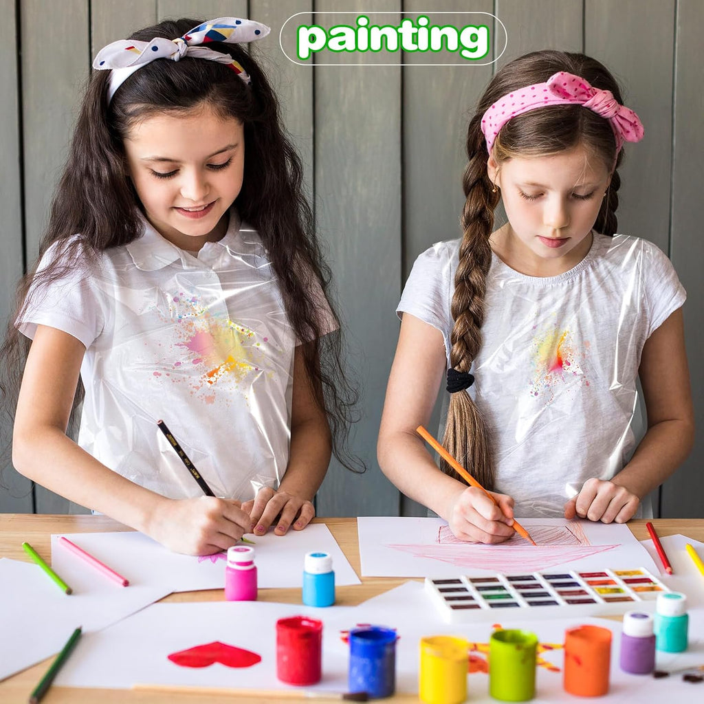 Disposable Aprons for Kids, Clear Plastic Aprons