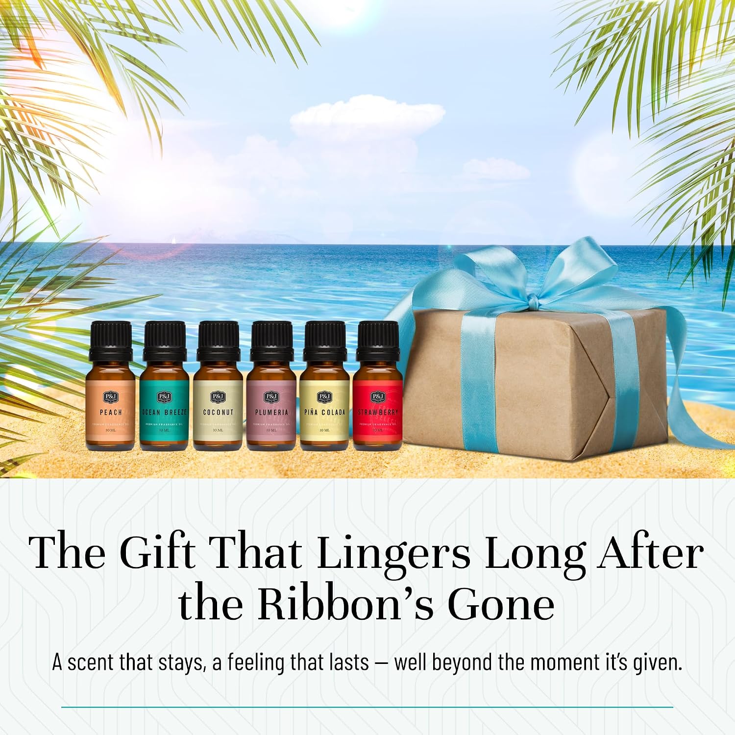 Summer Set of 6 Fragrance Oils - Peach, Strawberry, Plumeria, Coconut, Ocean Breeze, Pina Colada Candle Scents