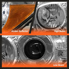 for 2006-2009 Toyota 4Runner Headlights Assembly Chrome Pair