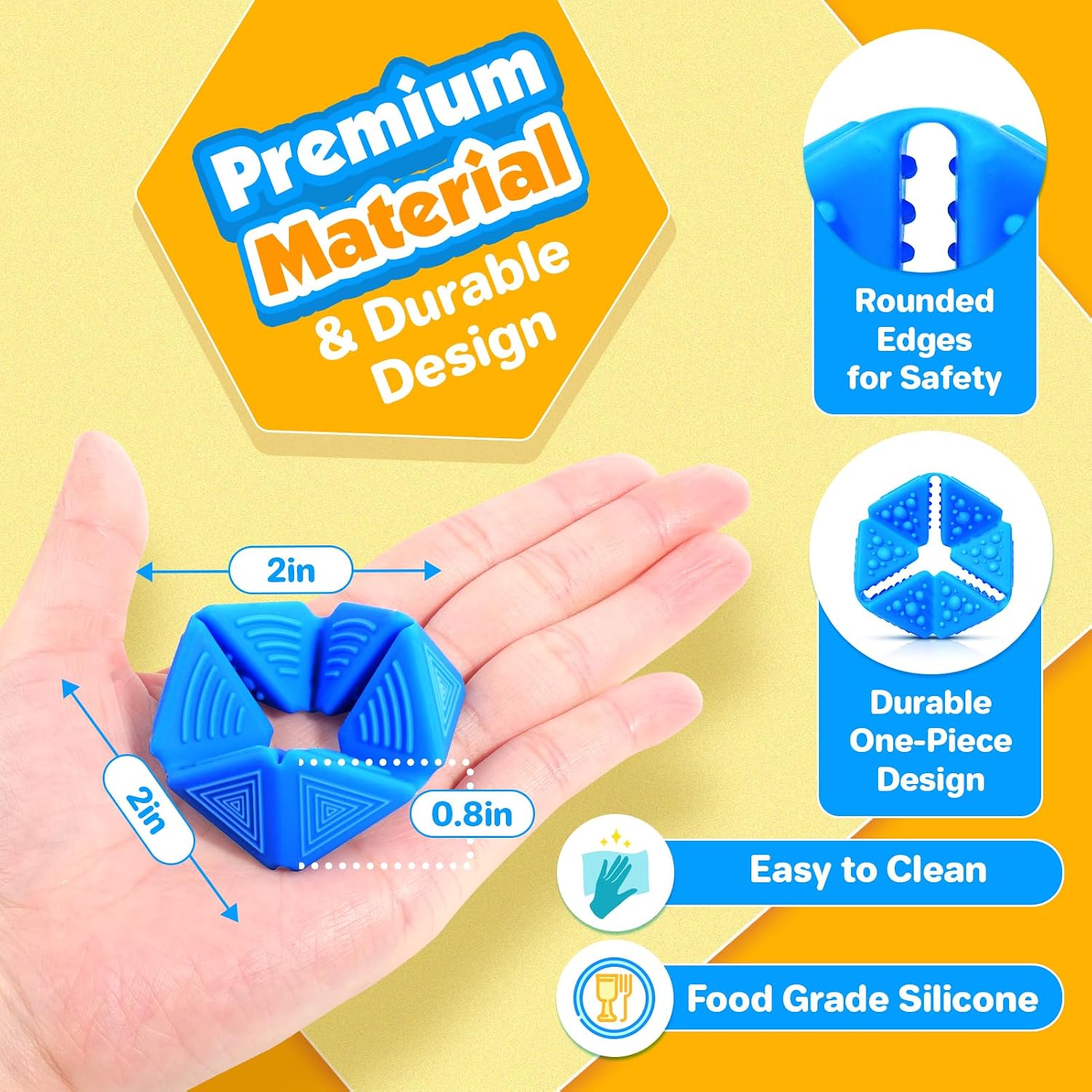 Fidget Sensory Toys for Kids: Quiet Silicone Sensory Flip Cube with Textures - Calming Toys for Autism Kids Stress