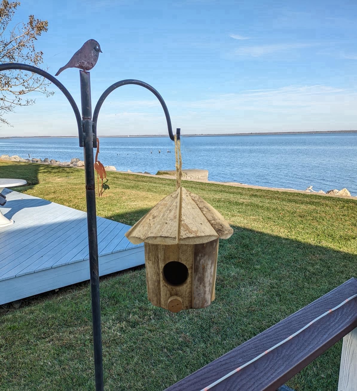 Wooden Birdhouses for Outside, Hanging Birdhouse, Cardinal Bird House Nesting Box, Natural Wood Bluebird Houses for