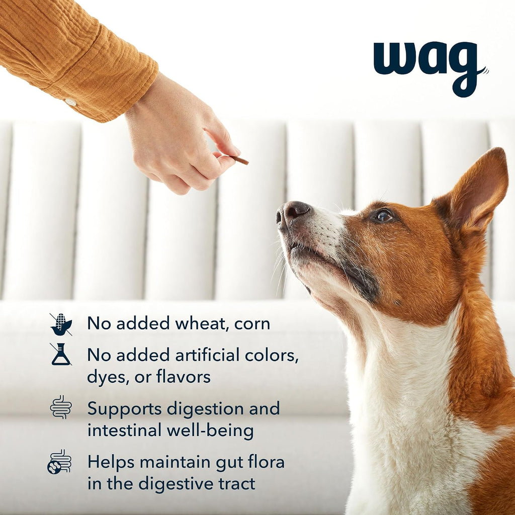 Amazon Brand - Wag Probiotic Supplement Daily Chews for Dogs, Supports Digestion and Gut Health, Natural Duck Flavor