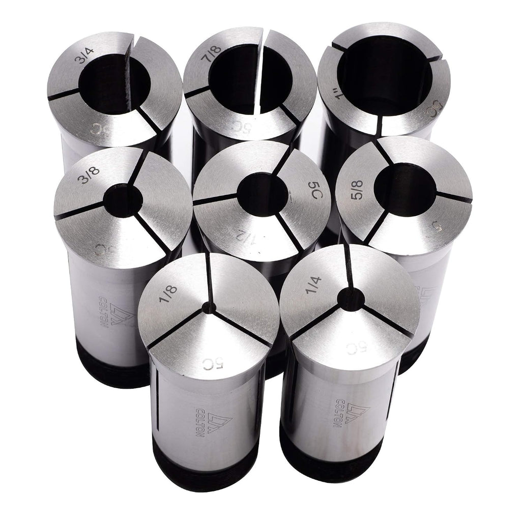 8 Piece Precision 5C Round Collet Set0.0005" Accuracy