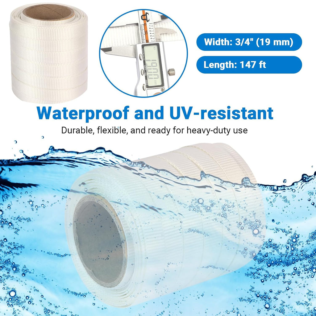 3/4" x 147' Woven Strapping Kit with Tensioner by LOCXVE