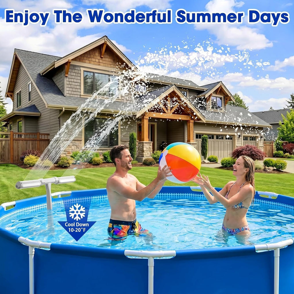 Pool Fountain for Above and Inground Pools, APP Smart Control Pool Lights with 16 Color LED Lights, Waterfall