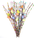 Artificial Easter Spray Vine with Pastel Easter Eggs and Berries- Decorative Spring Floral Stems-Easter Egg Twig