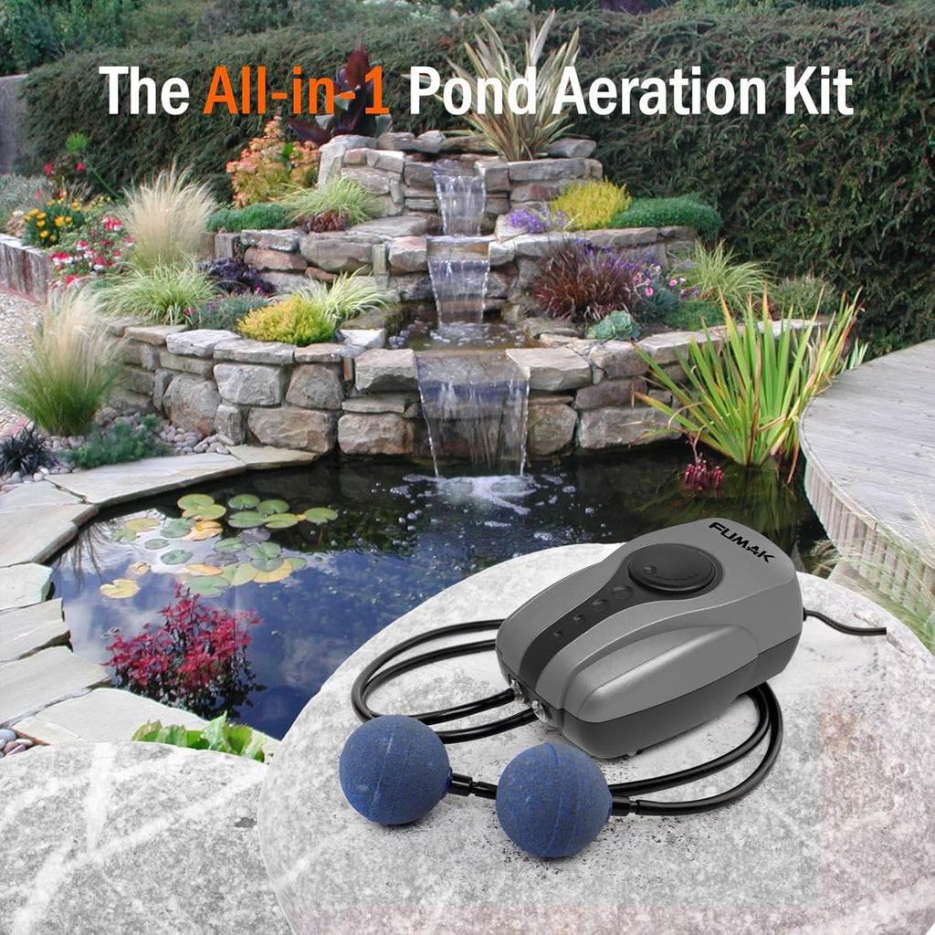 All-in-One Flow Adjustable Pond Aerator with 2 Air Outlets