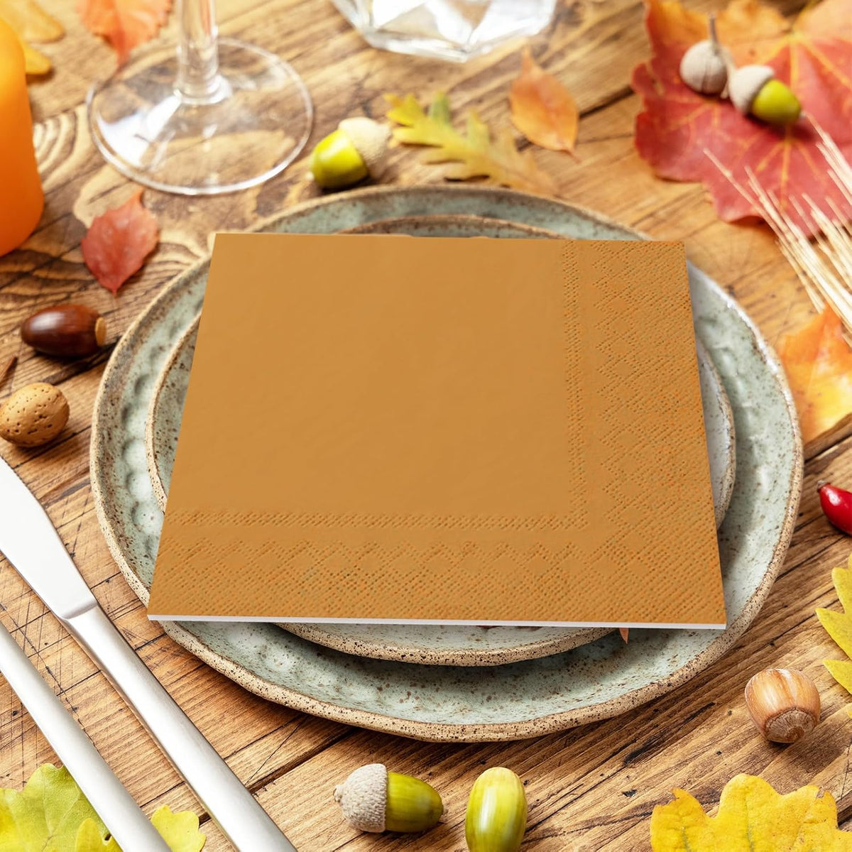 120 Pack Fall Cocktail Napkins Disposable Paper Beverage Napkins
