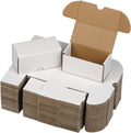 4.6x2.2x2.2 Inches Shipping Boxes Set of 50, White Corrugated Cardboard Box Literature Mailer for Packing Small