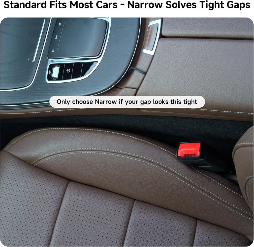Car Seat Gap Filler Set of 2, Soft Foam Multifunctional Seat Side Gap Filler with Organizer & Hook Function, 3in1 Gap