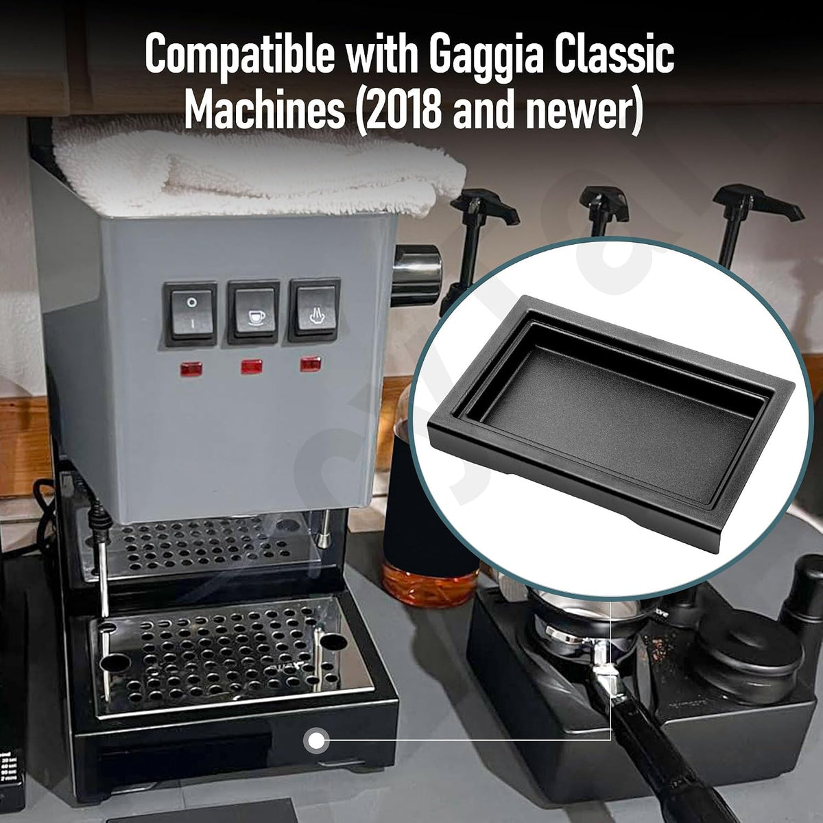 Low Profile Drip Tray for Gaggia Classic Pro Espresso Machine
