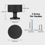 Matte Black Cabinet Knobs 25 Pack Round Pulls for Kitchen and Dresser