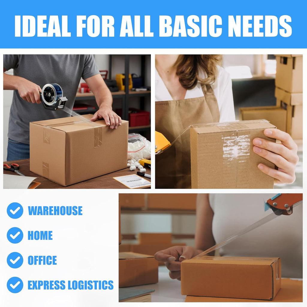 Clear Packing Tape, 12 Rolls Heavy Duty Packaging Tape for Shipping Packaging Moving Sealing, Thicker Clear Packing