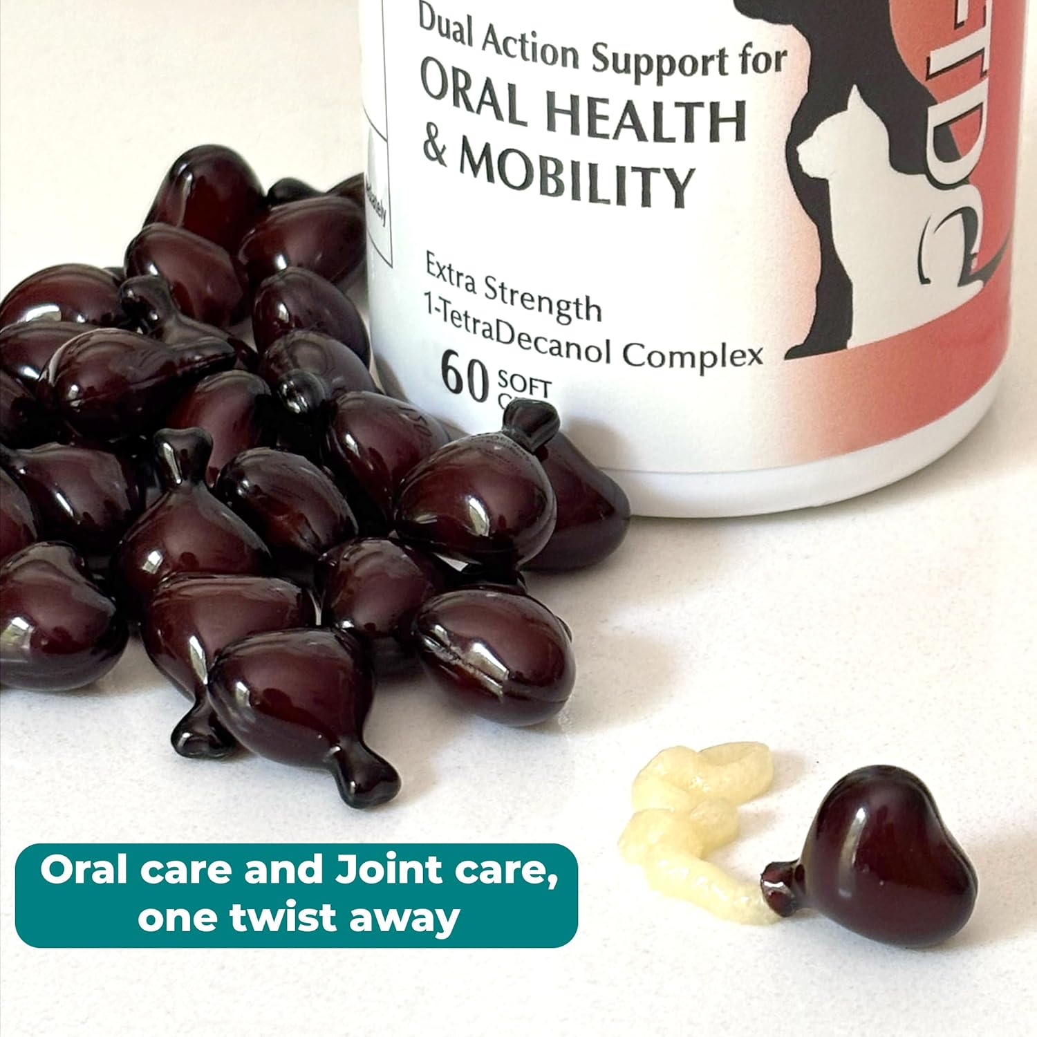 WorksSoWell Dual Action Hip and Joint Supplement for Dogs & Cats - for Large & Small Breed - Great for Oral