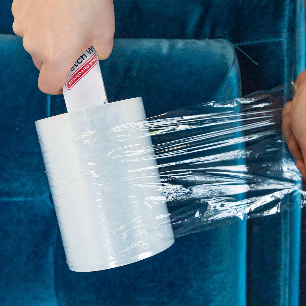 Clear Stretch Wrap Film with Handle, 5 in x 1000 Ft