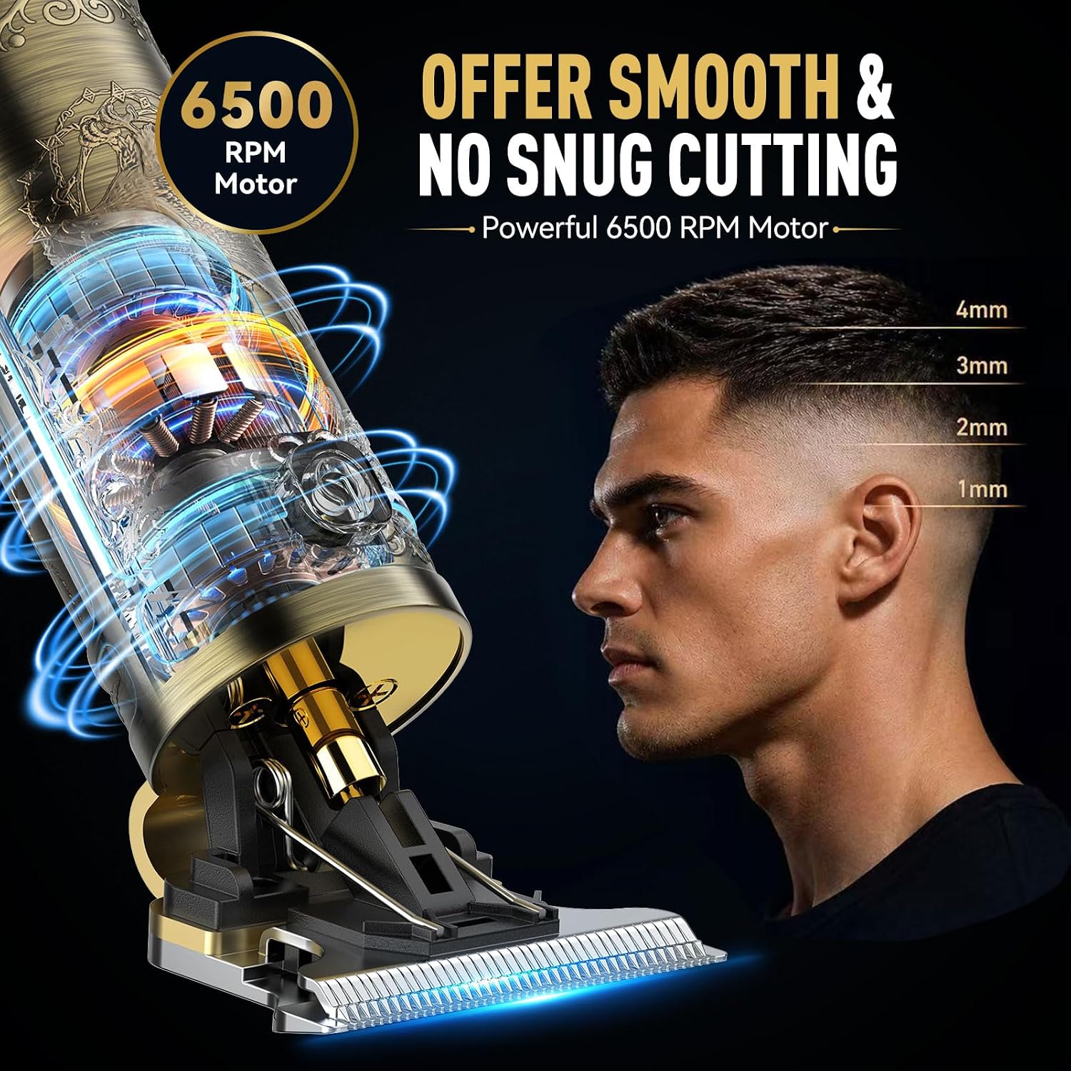 Beard Trimmer, Vintage T-Blade Hair Clippers, Next-Gen Upgrade | 180-min Running Time, Wire Drawing Process, Type-C